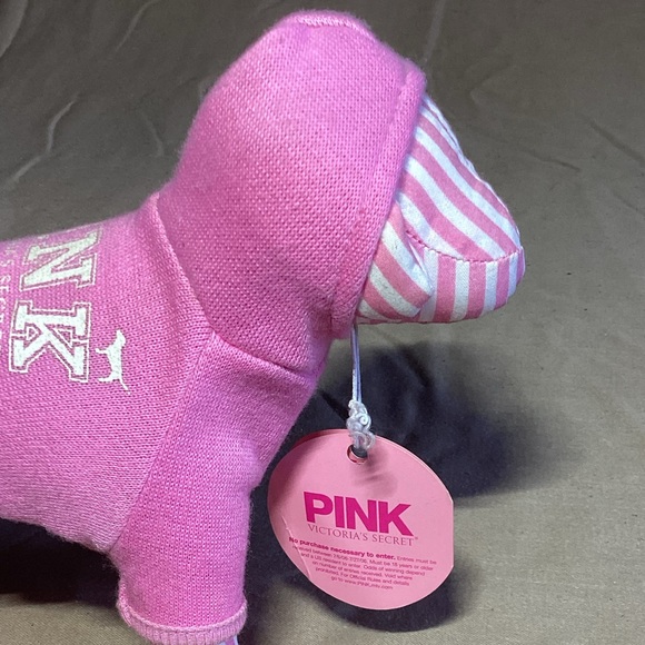 PINK Victoria's Secret x MTV Backstage Pass 2006 Striped Dog Plush - Picture 7 of 8